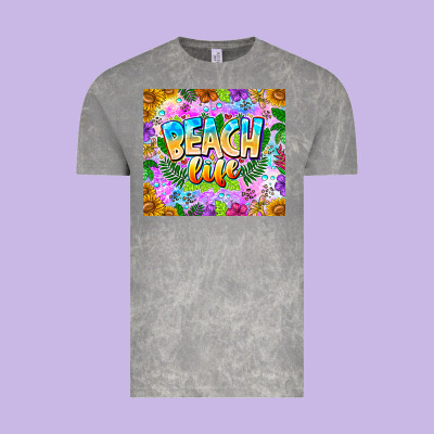 Beach Life Vintage Tee Designed By Cowhidedigitalart