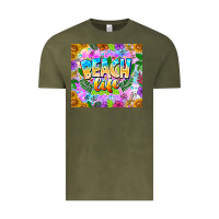 Vintage Olive Beach Life Vintage Tee - CowhideDigitalArt
