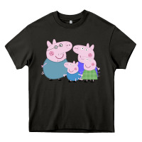 Asphalt peppa pig family Heavy Core Tee - artisFamous
