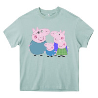 Arona peppa pig family Heavy Core Tee - artisFamous