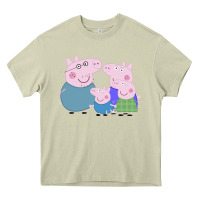 Mossy peppa pig family Heavy Core Tee - artisFamous