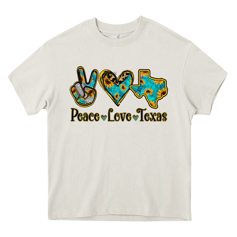 Peace Love Texas Heavy Core Tee by Jasminsmagicworld | Teevron