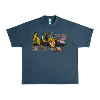 Midnight Navy Happy Easter Urban Heavy Tee - CowhideDigitalArt