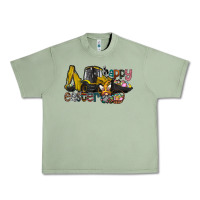 Oil Green Happy Easter Urban Heavy Tee - CowhideDigitalArt