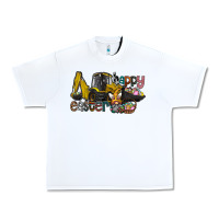 White Happy Easter Urban Heavy Tee - CowhideDigitalArt
