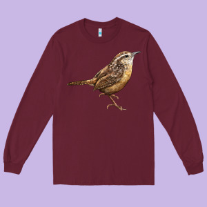 Ccarolina Wren Long Sleeve Tee Designed By Lillyallendesigns