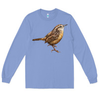 Colony Blue Ccarolina Wren Long Sleeve Tee - LillyAllenDesigns