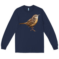 Navy Ccarolina Wren Long Sleeve Tee - LillyAllenDesigns