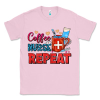 Bubblegum Pink Coffee Nurse Repeat Classic Tee - FaDigitalArtStudio