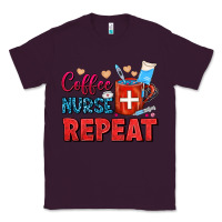 Plum Coffee Nurse Repeat Classic Tee - FaDigitalArtStudio
