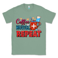 Sage Coffee Nurse Repeat Classic Tee - FaDigitalArtStudio