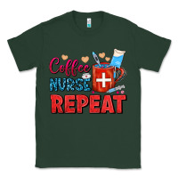Sports Green Coffee Nurse Repeat Classic Tee - FaDigitalArtStudio