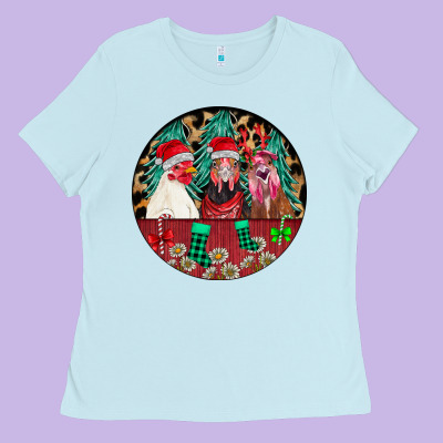 Chickens Ladies Tee Designed By Cowhidedigitalart