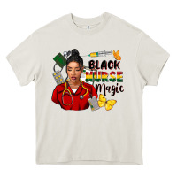 Cream Juneteenth black Nurse magic Heavy Core Tee - FaDigitalArtStudio