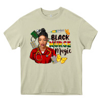 Mossy Juneteenth black Nurse magic Heavy Core Tee - FaDigitalArtStudio