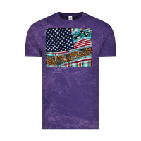 Cloud Purple American Flag Mouse Pad Vintage Tee - CowhideDigitalArt