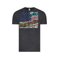 Vintage Black American Flag Mouse Pad Vintage Tee - CowhideDigitalArt
