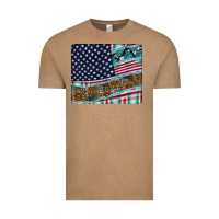 Vintage Coffee American Flag Mouse Pad Vintage Tee - CowhideDigitalArt