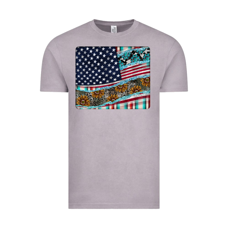 American Flag Mouse Pad Vintage Tee by CowhideDigitalArt | Teevron