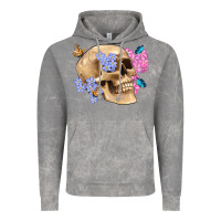 Cloud Rock skull flora butterfly Vintage Hoodie - Artiststas