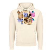 Vintage Artic skull flora butterfly Vintage Hoodie - Artiststas