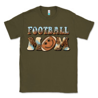 Army Green football mom football smiley face Classic Tee - BarkalooDesign