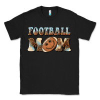 Black football mom football smiley face Classic Tee - BarkalooDesign