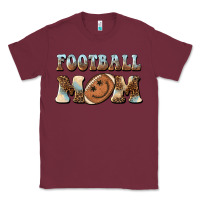 Burgundy football mom football smiley face Classic Tee - BarkalooDesign