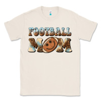 Natural football mom football smiley face Classic Tee - BarkalooDesign