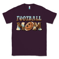 Plum football mom football smiley face Classic Tee - BarkalooDesign