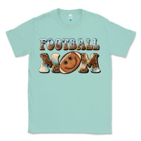 Seafoam football mom football smiley face Classic Tee - BarkalooDesign