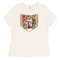 Bone Christmas Pocket Ladies Tee - CowhideDigitalArt