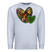 Heather Grey christmas heart Premium Sweatshirt - RanaPortraitStore