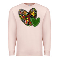 Pale Pink christmas heart Premium Sweatshirt - RanaPortraitStore