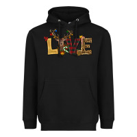 Black christmas reindeer love Heavyweight Hoodie - RanaPortraitStore