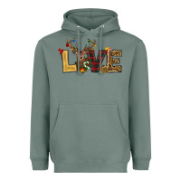 Sage christmas reindeer love Heavyweight Hoodie - RanaPortraitStore