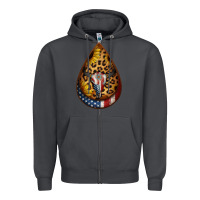Smoke american sunflower bullskull teardrop earrings Zipper Hoodie - Jasminsmagicworld