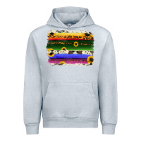 Heather Grey serape sunflowers leopard cowhide background Urban Hoodie - RanaPortraitStore