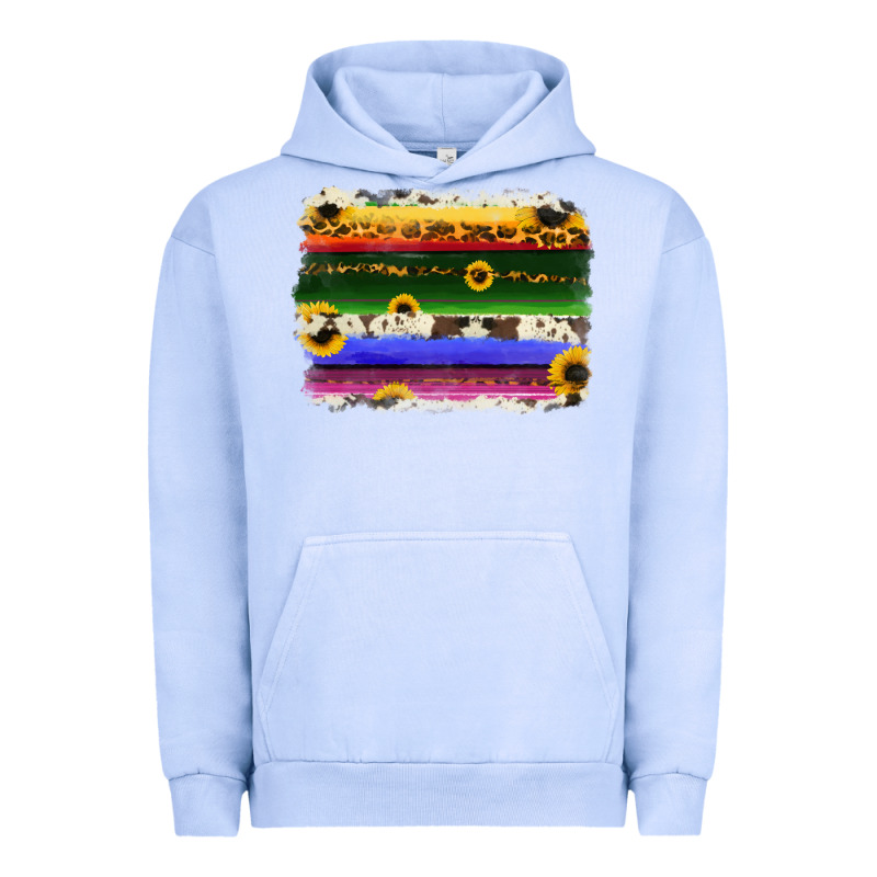 Serape Sunflowers Leopard Cowhide Background Urban Hoodie by RanaPortraitStore | Teevron
