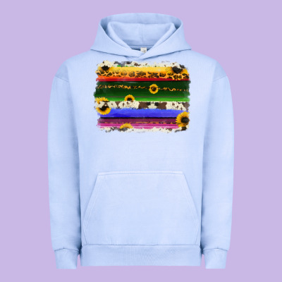 Serape Sunflowers Leopard Cowhide Background Urban Hoodie Designed By Ranaportraitstore