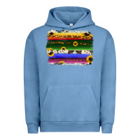 Pigment Pebble Blue serape sunflowers leopard cowhide background Urban Hoodie - RanaPortraitStore