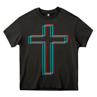 Asphalt A Neon Christian Cross Heavy Core Tee - artisFamous
