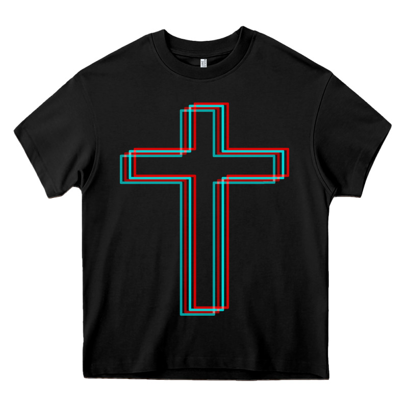 A Neon Christian Cross Heavy Core Tee by artisFamous | Teevron