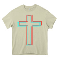 Mossy A Neon Christian Cross Heavy Core Tee - artisFamous