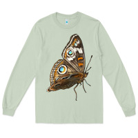 Matcha Flying Common Buckeye Butterfly Long Sleeve Tee - LillyAllenDesigns