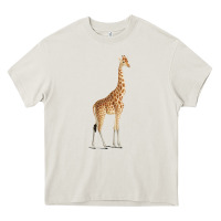 Cream Giraffe Heavy Core Tee - artisFamous