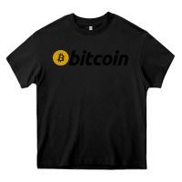 Black vintage look bitcoin Heavy Core Tee - artisFamous