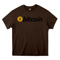 Chocolate Brown vintage look bitcoin Heavy Core Tee - artisFamous