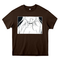Chocolate Brown anime eyes Heavy Core Tee - artisFamous