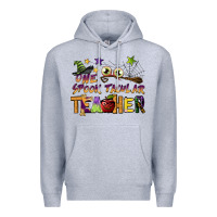 Heather Grey one spook tacular teacher Premium Hoodie - BarkalooDesign